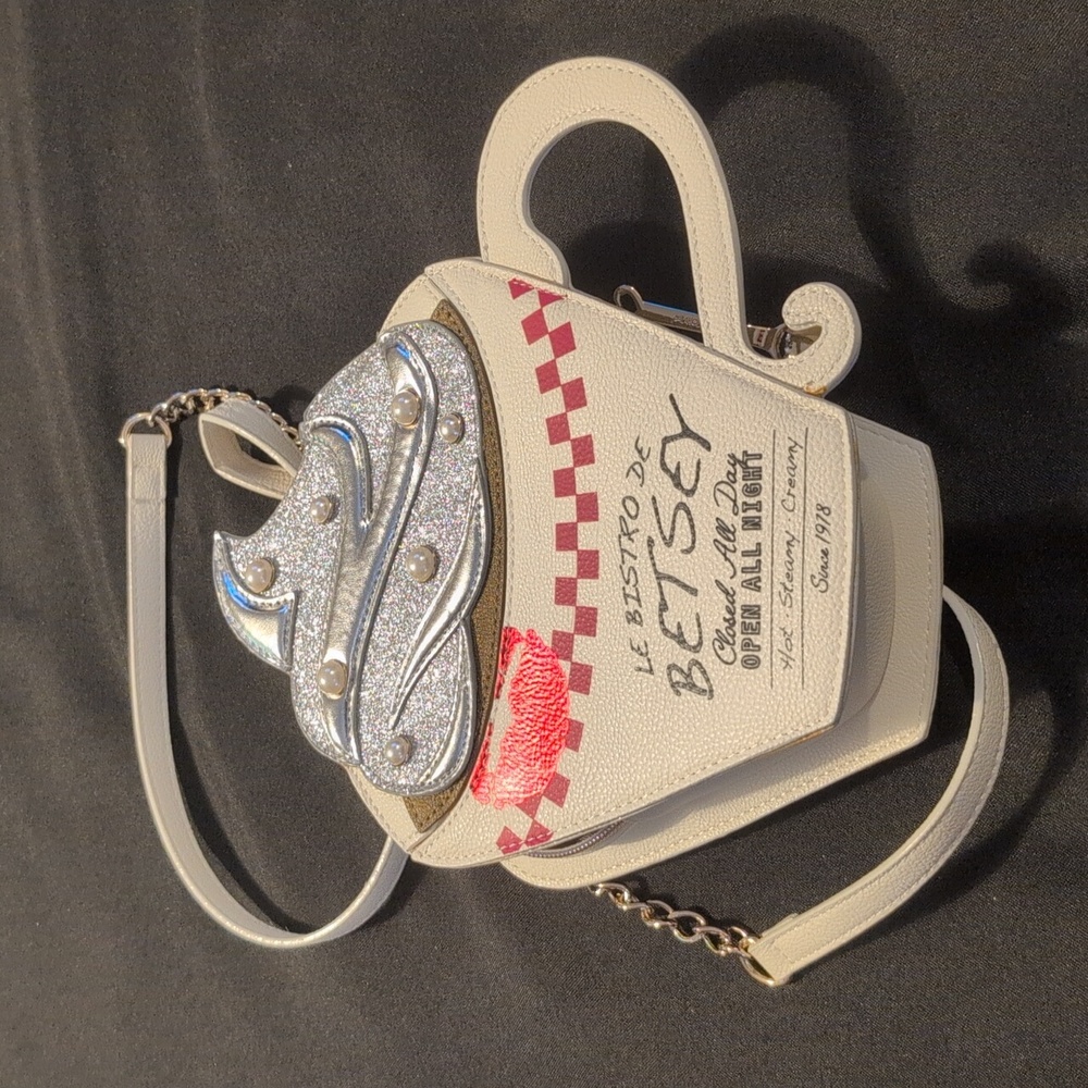 Betsey Johnson Brewed Awakening Coffee Cup Crossbody Bag - Picture 12 of 16